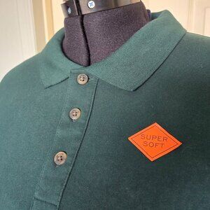 Polo Shirt, Men’s Green, Super Soft, Size Large